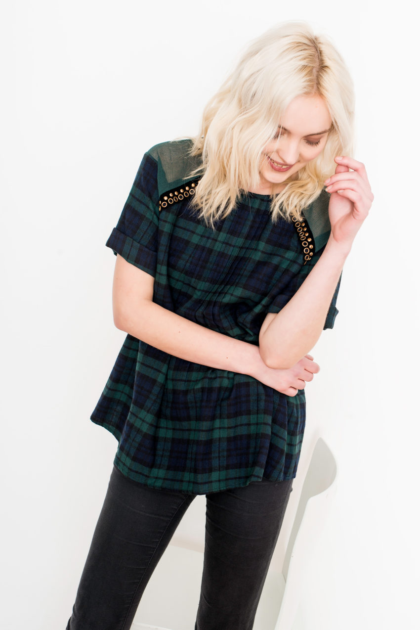 ALICE TEE – Checks – 100% COTTON