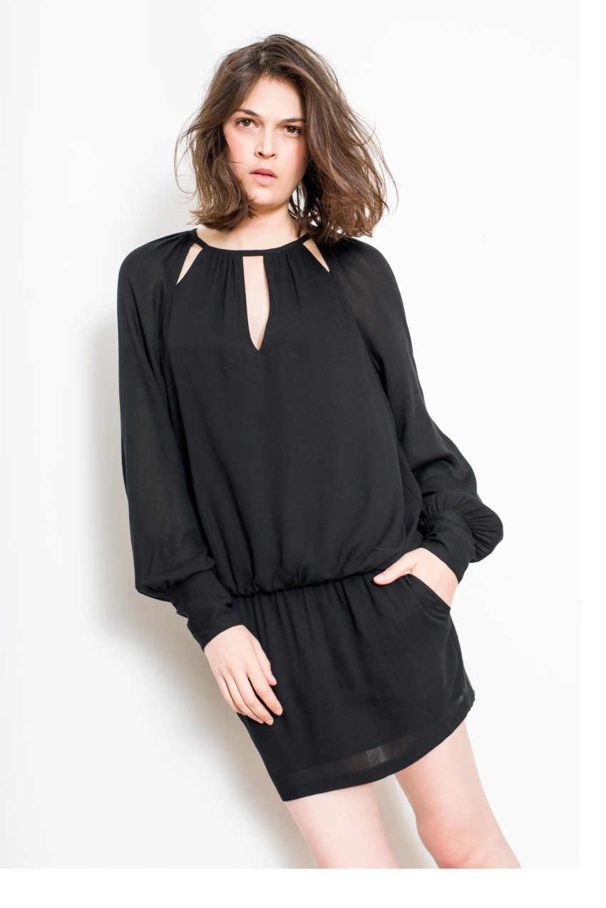 OLLY MINIDRESS – Hammered Viscose Crepe